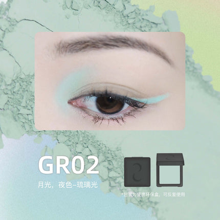 DRAMO Single Color Eyeshadow Palette Matte High Color Blendable Gothic Smoky East to Wear Longlasting Non-fading Eye Makeup