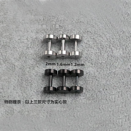 316L Stainless Steel Ear Plugs and Tunnels Piercings Black Screwed Earring Expander Earlet Gauges Body Piercings Jewelry