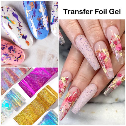 8ml Transfer Foil Gel Nail Polish Semi-Permanant Varnish For Adhesive Sticker Nail Glue Soak Off UV LED Gel Nail Art Decorations