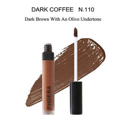 PHOERA 10Colors Liquid Concealer Foundation Cream Smooth Face Moisturizing Silky Long Lasting Scars Acne Cover Cosmetic Makeup