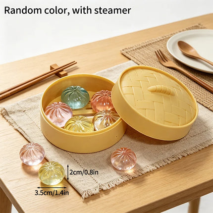 Dumpling Squishies Rainbow Dumpling Squeeze Ball Fidget Toy Mystery Blind Box Pinch Stress Relieve Slow Rebound Ornamnet