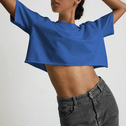 Y2K Outdoor Dance Sports Short sleeved Yoga Dress Women's Leisure Versatile Fitness Top Loose Sports T-shirt