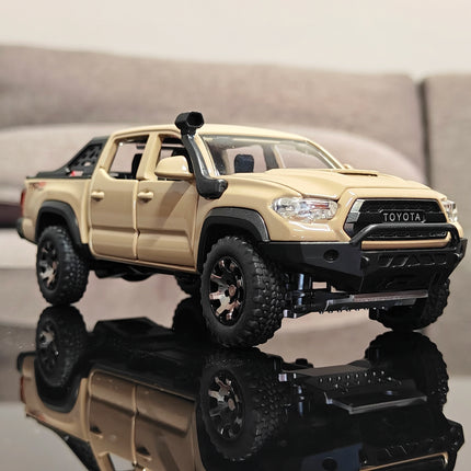 1:32 Toyota Tacoma TRO Off Road Pickup Alloy Diecast Model Computer Desktop Decoration With Sound Light Beautiful Christmas Gift