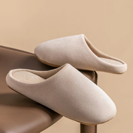 Household Women's Slippers Comfortable Soft Non-Slip Wear-Resistant Thick Bottom Silent Solid Color Couple's Indoor Plank