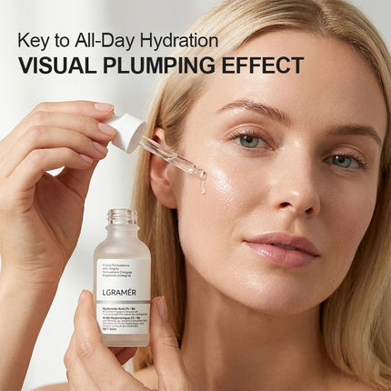 2% Hyaluronic Acid + B5 Serum with Ceramide Multivitamin Moisturizing Essence 30ml Soft Smooth Skin Facial Care Liquid