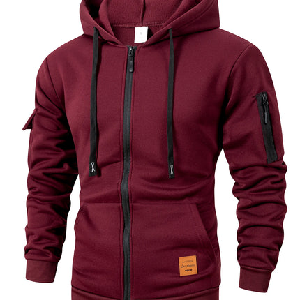 2025 New Autumn Men Sweatshirts Long Sleeve Jacket Hoodie Zipper Closure Jacket Male Hoodies Sweatshirt Slim Fit Male Clothing