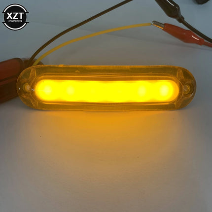 12V 24V LED Car Warning Light 6 LED Light For Trailer Truck Lorry Orange White Red LED Side Marker Indicator Lamp