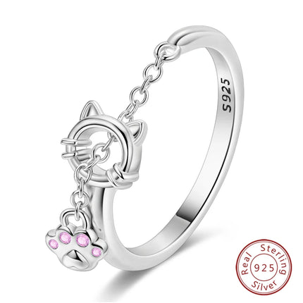 Adjustable Rings 925 Sterling Silver Mermaid Wing Dragon Sunflower Tulip Open Rings For Women Female Original Engagement Jewelry