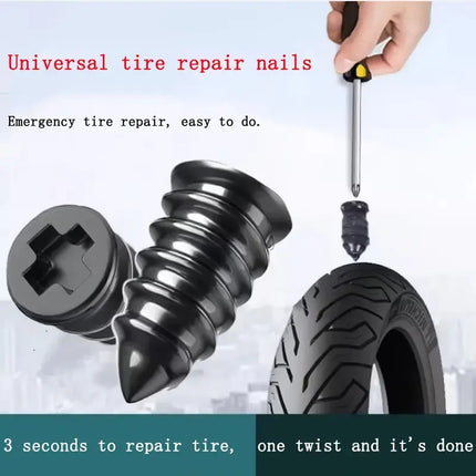 Universal Vacuum Tyre Repair Nail Kit Tubeless Tire Puncture Screw Fix Car Motorcycle ATV Patch Set
