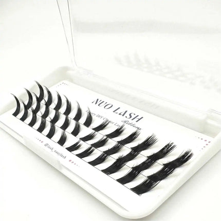 Nuo Cluster Eyelash Thin Band Natural Look Wholesale Diy Pre-cut Lash Extensions Super Soft Segment Lash Clusters Private Label