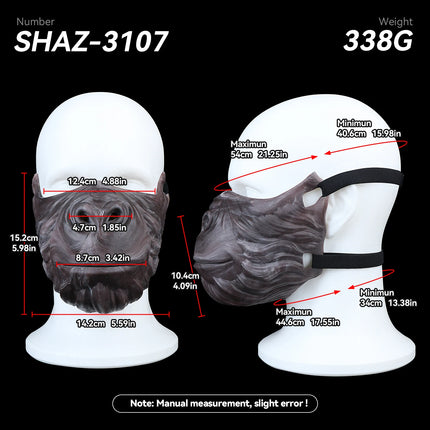 SHAZ Realistic Dog Mouth Silicone Mask Mastiff BDSM Oral Sex Aid Party Dress up Prop Adult Cosplay Costume Accessory for 18+
