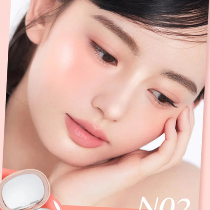 Foreverkey Double Color Blush Plate Water Light Blusher Highlight Cream Long Lasting Natural Brighten Peach Pink Rouge Makeup