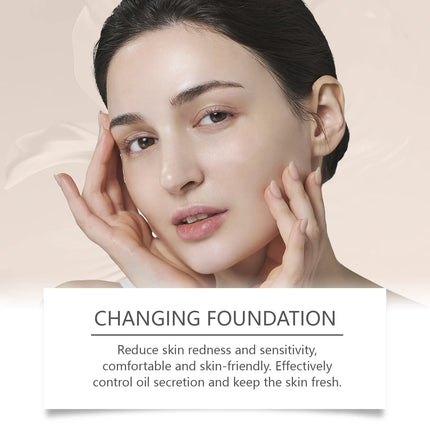 Protective Concealing Foundation: Lightweight & Matte, Gentle & Moisturizing, Brightening, Suitable for Oily & Dry Skin