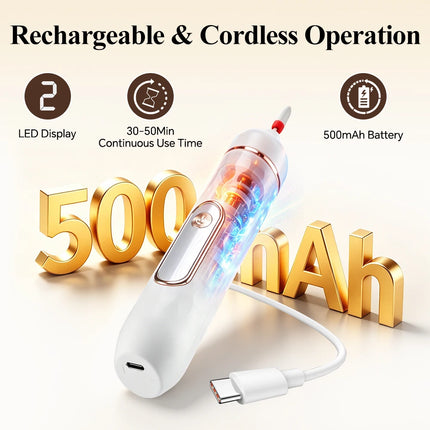 Electric Foot File And Nail Grinder 2 In 1 Professional Manicure Pedicure Tools Rechargeable Foot Callus Remover Exfoliator