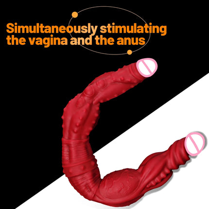 Huge Thick Anal Plug Dildo Double-headed Dick Lesbian Adult Sex Toys Realistic Penis Vagina Clitoris Massage Sexy Veins Design