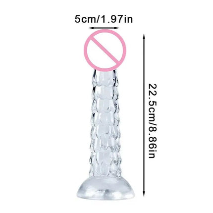 【AN】23cm Dragon Dildo Suction Cup Anal Plug Whip Buttplug Anus Dilator Female Vaginal Masturbator Butt Plug Sex Toys For Women M