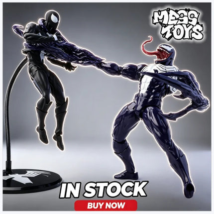 NEW Mess Toys Venom Lethal Neighbor Spider Man Symbiotic Black Suit Messtoys Spiderman Anime Action Figure Model Doll Gifts Toys