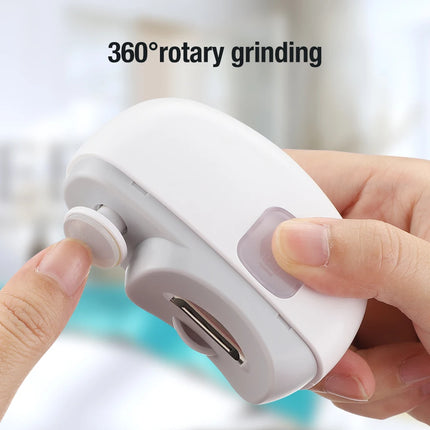 Electric Nail Clippers Automatic Anicure Trimmer With Light Adult Baby Fingernail Toe Scissors Pedicure Polishing Nails Cutter