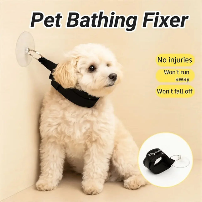 Adjustable Pet Grooming Loop Suction Cup Holder Hand-Free Dog Bathing Fixer Comfortable Portable Cat Restraint Straps Pet Shower