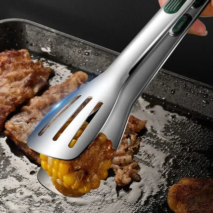 304 Stainless Steel Food Tongs Non-Slip Kitchen Clamp for Meat Salad Bread Barbecue Grill Buffet Cooking Tool Accessory