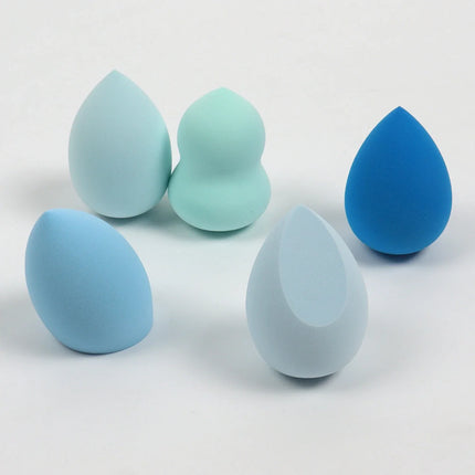 5-Pack Dual-Use Makeup Sponge Set - Velvet for Liquid/Cream/Powder | Vegan Eco-Friendly Travel Essentials