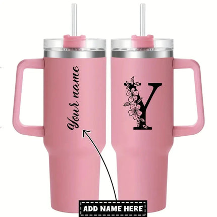 Personalized 40oz Tumbler with Name Custom Mother's Day Gifts Tumbler Metal Stainless Steel Vacuum Thermal Coffee Tea Mug