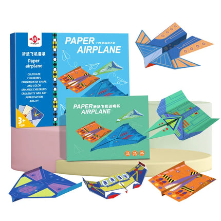10/36 Sheets 3D Origami DIY Paper Airplane Handgun Educational STEM Toys Craft Kit Enhance Spatial Thinking Gifts