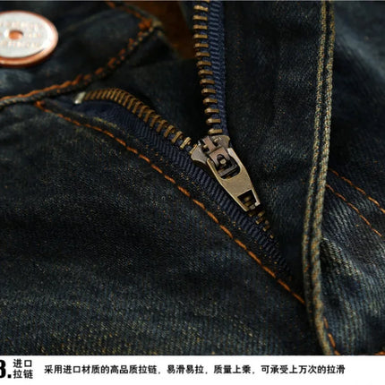 2026 Men's Dark Blue Jeans, Vintage Fashion Casual Trousers, Denim Pants Asian Sizes 29-38, 40, 42.