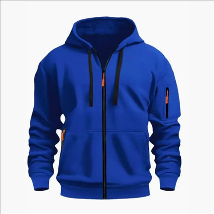Men's Sweatshirts with Zipper Pockets Thin Solid Color Half Tracksuit Casual Outdoor Hooded Tracksuit Long Sleeves Jacket Coats