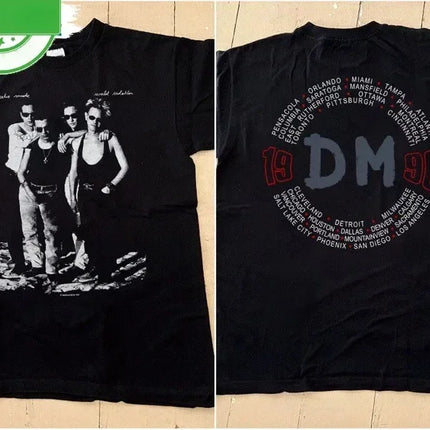 Depeche Mode Electronic Band Peripherals T-shirt Men Women Short Sleeve Classic Rock Punk Global Tour Merch Casual Loose Tees
