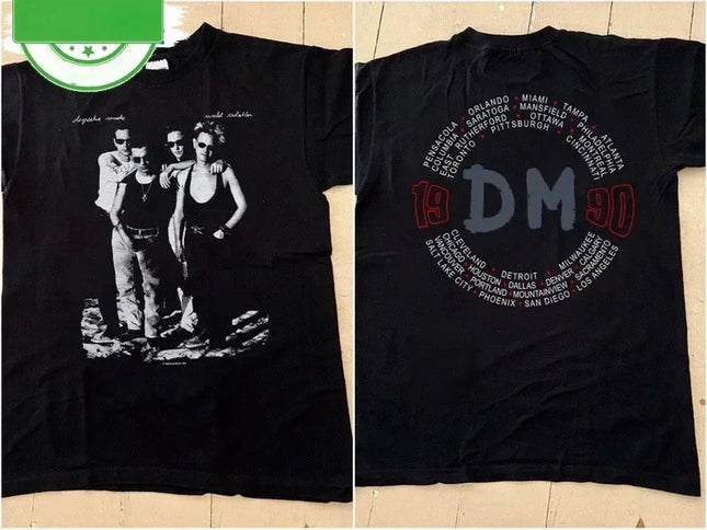 Depeche Mode Electronic Band Peripherals T-shirt Men Women Short Sleeve Classic Rock Punk Global Tour Merch Casual Loose Tees