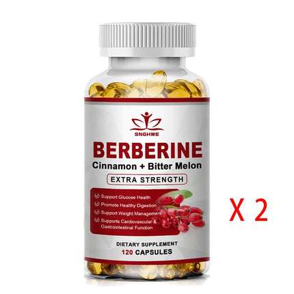 Berberine Supplement High Potency with Ceylon Cinnamon - Immune System, Cardiovascular & Gastrointestinal Function - Berberine H