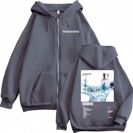 Radiohead Graphic Zip Hoodie / Hoodie Zippé Graphique Radiohead