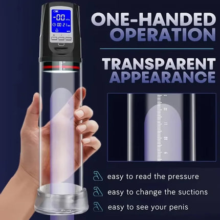 Automatic Electric Penis Pump Male Vacuum Suction Massager Delay Enlargement Glans Blowjob Masturbation Adult Sex Toys for Men