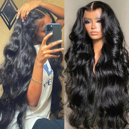Brazilian Body Wave Lace Front Wig 13x6 HD Transparent Lace Frontal Wig 100% Human Hair Glueless 250 Density Wigs for Women