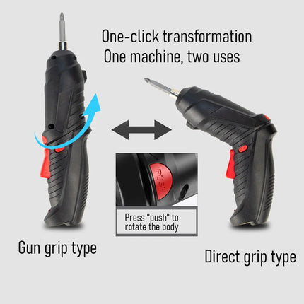 47 PCS 3.6V Electric Screw Driver Rechargeable Household Lithium Electric Drill LED Lighting Electric Power Screwdriver Set