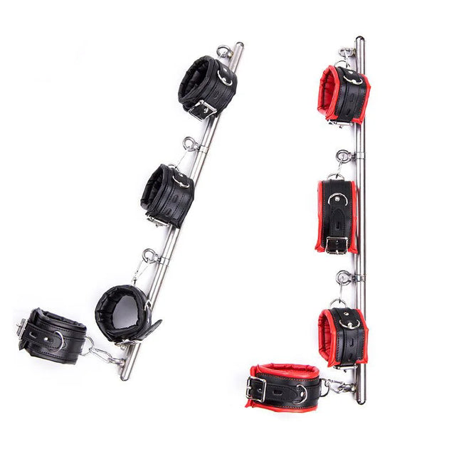 Female BDSM Handcuff Restraint Open Leg Bar Spreader Sex Toy SM Slave Adult Sex Game Harness Neck Collar Hand Ankle Cuffs Kits