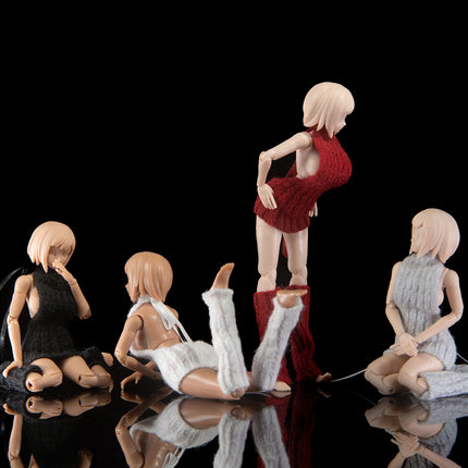 1/12 Scale Hand Knitted Sweater with Wrapped Buttocks Model for 6''Gynoid