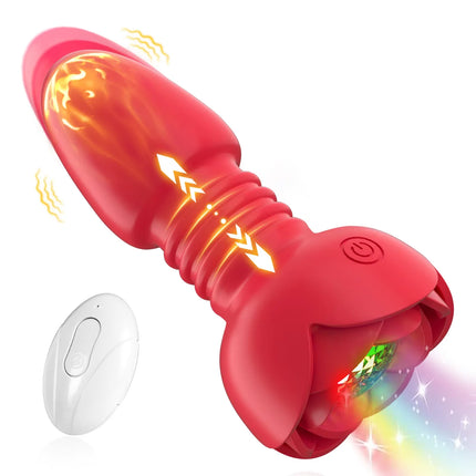 Telescopic Anal Butt Plug Vibrator Wireless Remote Prostate Massager Female Vagina Masturbator for Adult Sex Toys for Women Men