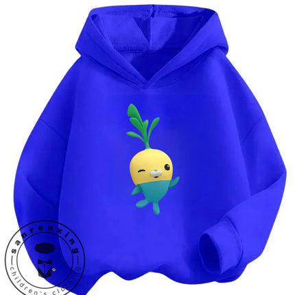 Autumn Winter Stylish Octonauts Hoodie 3-14Y Kids Boys Girls Cute Kawaii Cartoon Street Hot Outdoor Casual Warm