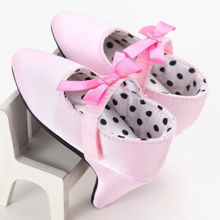 Spring Autumn Girl Baby Children's Shoes with Beautiful Bow Detail High Heels Design for Little Princess Footwear