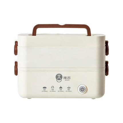 New 1.2L Double Layer Electric Lunch Box 304 Stainless Steel Insulation Electric Lunch Box Portable 3 in 1 Steamer Rice Cooker