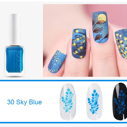 11ml 24 Colors Nail Stamping Polish Gold Silver Nail Art Varnish for Stamping Plate DIY Nail Printing Polish Nail Art Tools