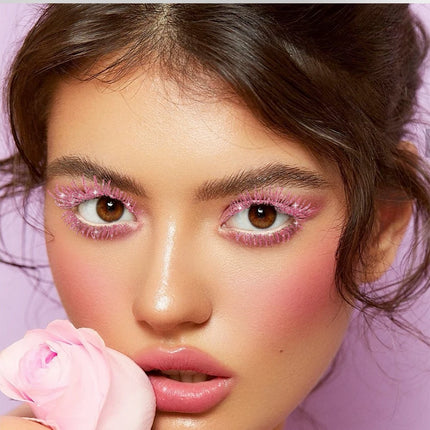 Waterproof Pink Diamond Glitter Mascara Shiny Sequins Eyelashes Quick Dry Lasting Curling Thick Sparkling Mascara Shimmer Makeup