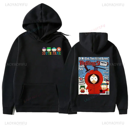 Funny South Park Cartoon Character Hoodie Cute Kenny Print Pullover Harajuku Streetwear Unisex Clothing Sudadera Hombre Y2k Tops