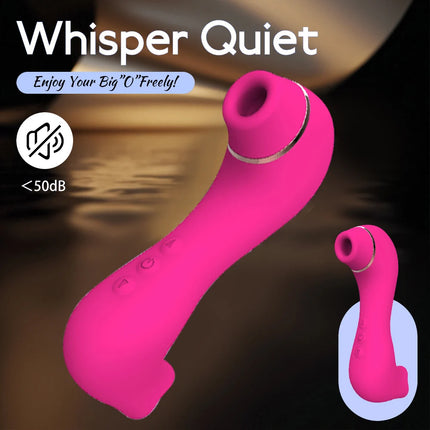 10 Frequency Nipple Sucking Clitoral Tongue Licking Double Stimulation Thrill Sex Toys for Female OR Lesbian Adult Sex Toys