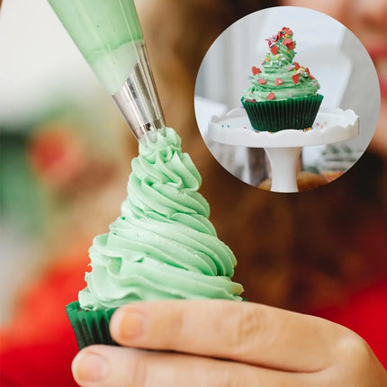 32Pcs Cake Decorating Tools Icing Cream Piping Nozzle Tips Confectionery Pastry Bags Stainless Steel Nozzles Tip Cake Decoration