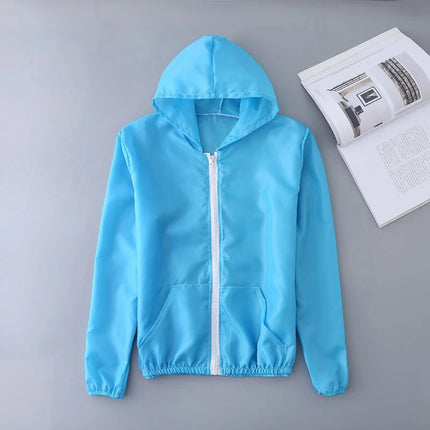 Quick Dry Breathable Sunscreen Coat Women Men Lightweight Coats for Running Camping Hiking Traveling UV Protection Thin Jackets
