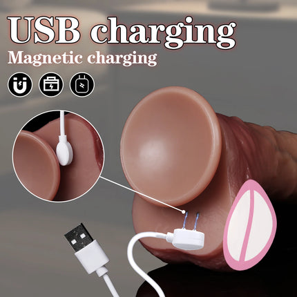 Realistic Dildo Vagina G-Spot Stimulator Anal Plug Fully Automatic Silicone Vibrating Penis Masturbator Sex Toys for Women Men