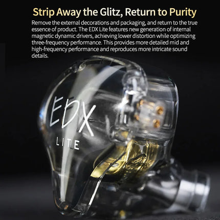 KZ EDX Lite Wired In Ear Earphones  Monitor Stage Live Headphones HIFI Stereo Bass Music Earbuds Sports Gaming Headset